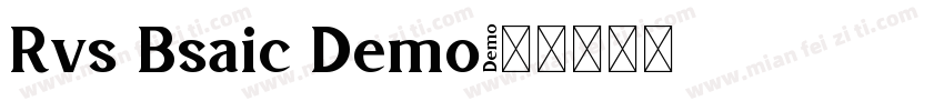 Rvs Bsaic Demo字体转换